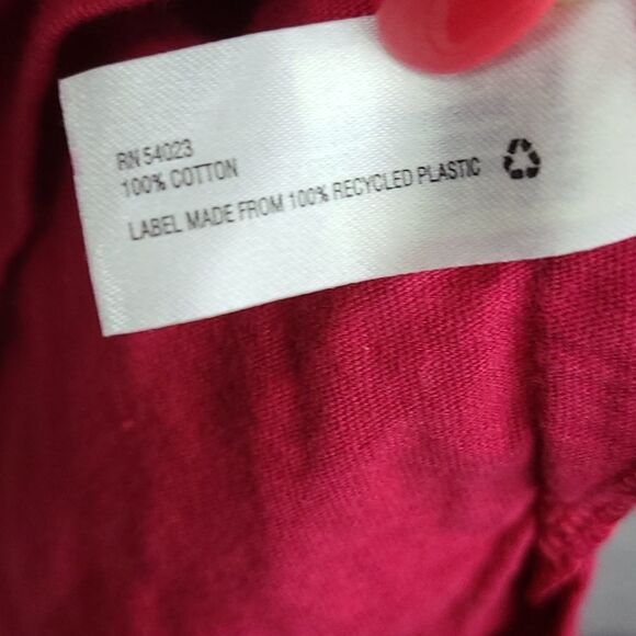 GAP Girls Large 10 Red & Cream Stripe Long Sleeve Knit Dress Comfy Casual School - Picture 3 of 6